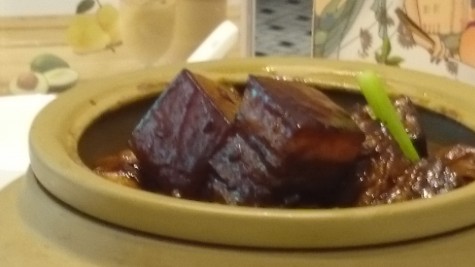 Out of focus pork belly